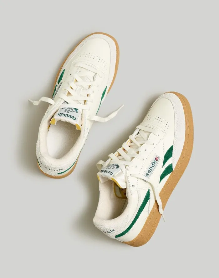 Madewell Madewell X Reebok Men039s Club C Revenge Sneakers Chalk Dark Green Men Sneakers