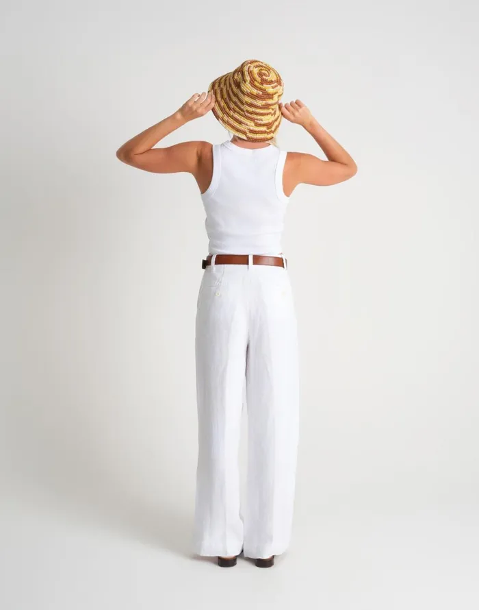 Madewell MINGA Crocheted Striped Bucket Hat Orange Multi Women Hats