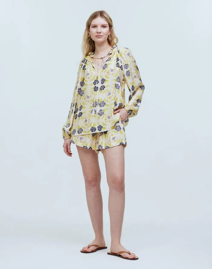 Madewell Natalie Martin Penny Blouse Prairie Indigo Women Tops and Shirts