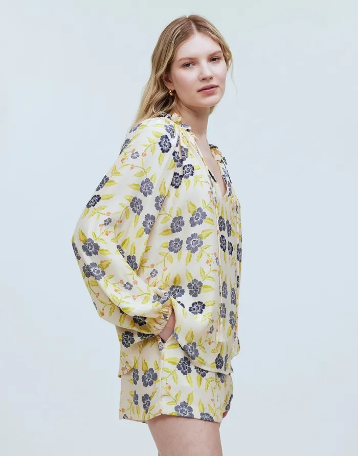 Madewell Natalie Martin Penny Blouse Prairie Indigo Women Tops and Shirts