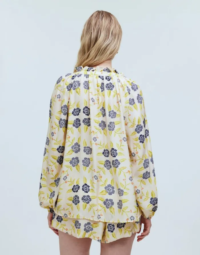 Madewell Natalie Martin Penny Blouse Prairie Indigo Women Tops and Shirts