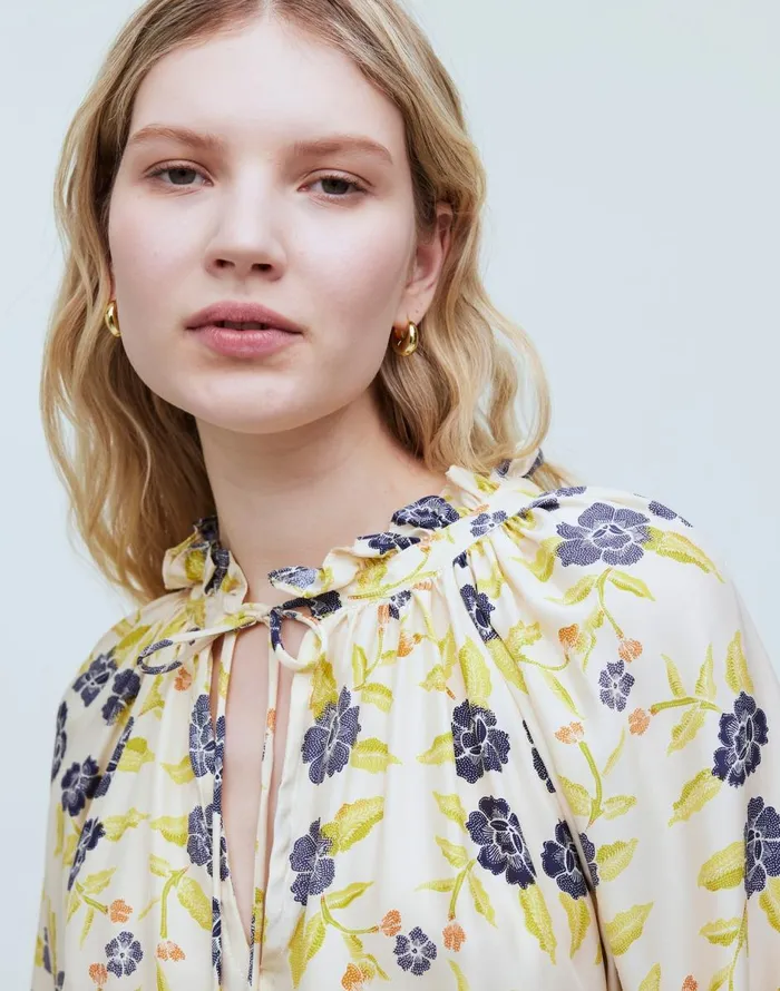 Madewell Natalie Martin Penny Blouse Prairie Indigo Women Tops and Shirts
