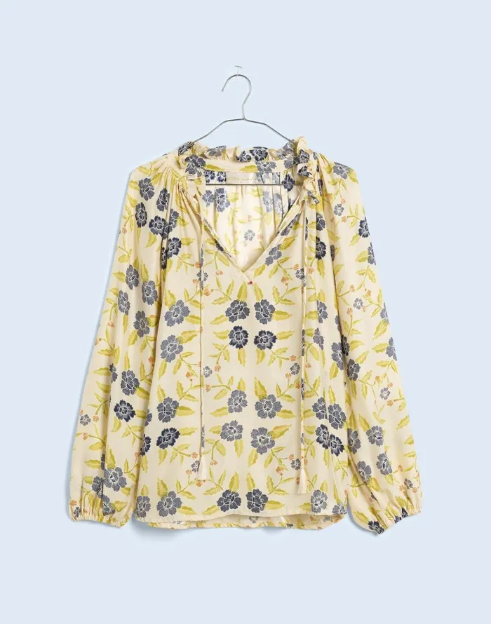 Madewell Natalie Martin Penny Blouse Prairie Indigo Women Tops and Shirts