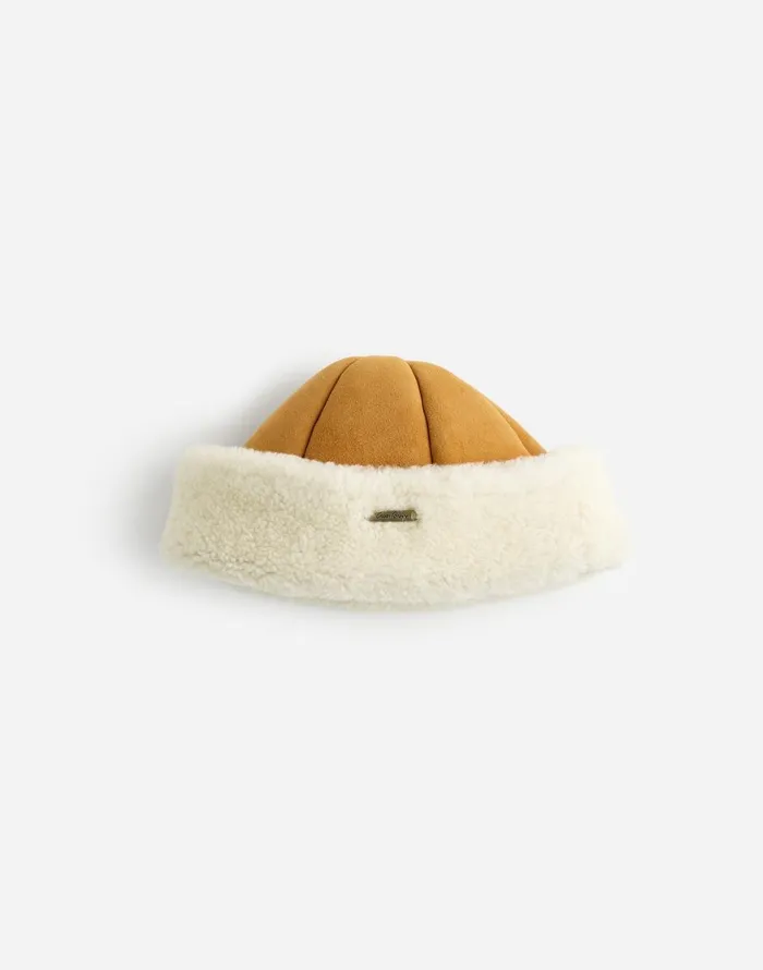 Madewell Owen Barry Sheepskin Hat Brandy Cream Women Hats
