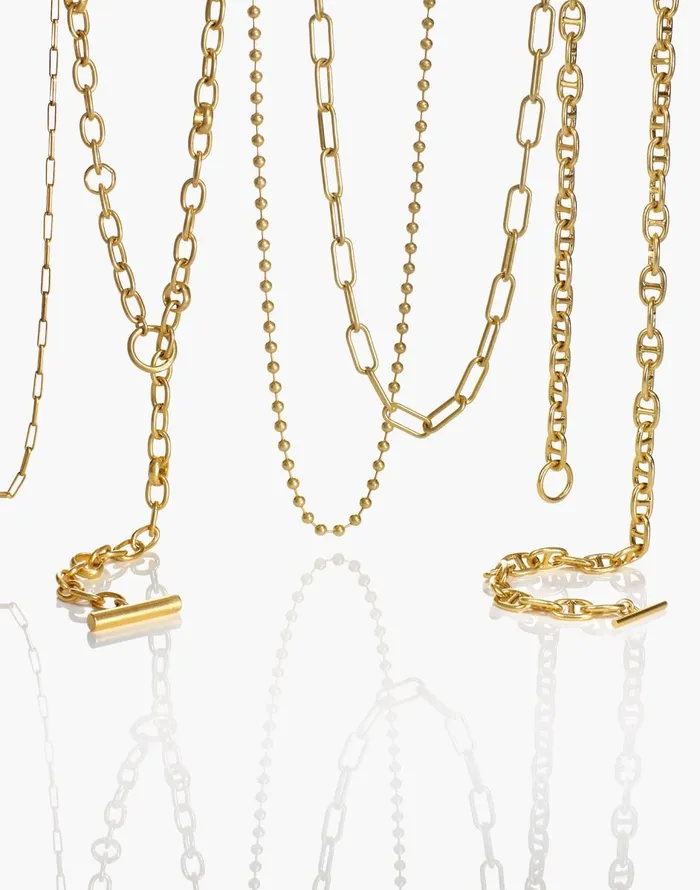 Madewell Paperclip Chain Necklace Vintage Gold Women Jewelry