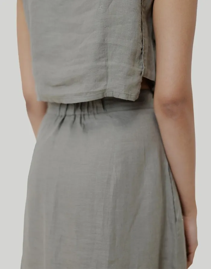 Madewell Reistor Overlap Midi Skirt Dark Green Women Skirts