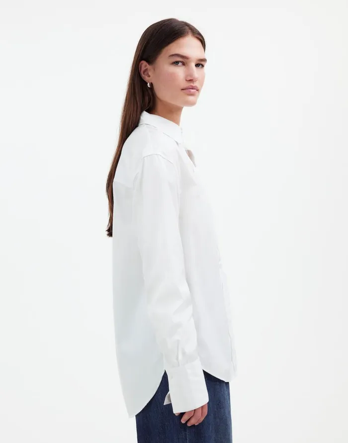 Madewell Relaxed ButtonUp Shirt Eyelet White Women Tops and Shirts