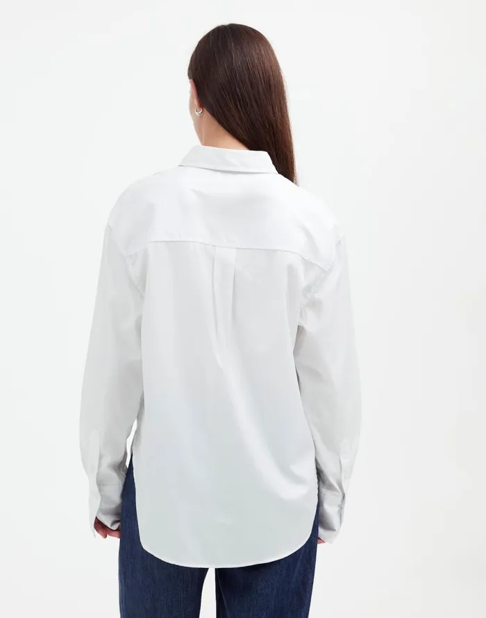 Madewell Relaxed ButtonUp Shirt Eyelet White Women Tops and Shirts
