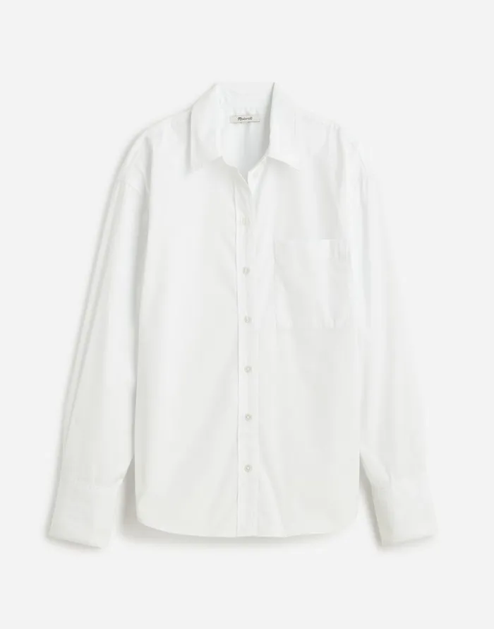 Madewell Relaxed ButtonUp Shirt Eyelet White Women Tops and Shirts