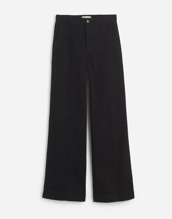Madewell SuperwideLeg Trouser Jeans Black Rinse Wash Women Jeans