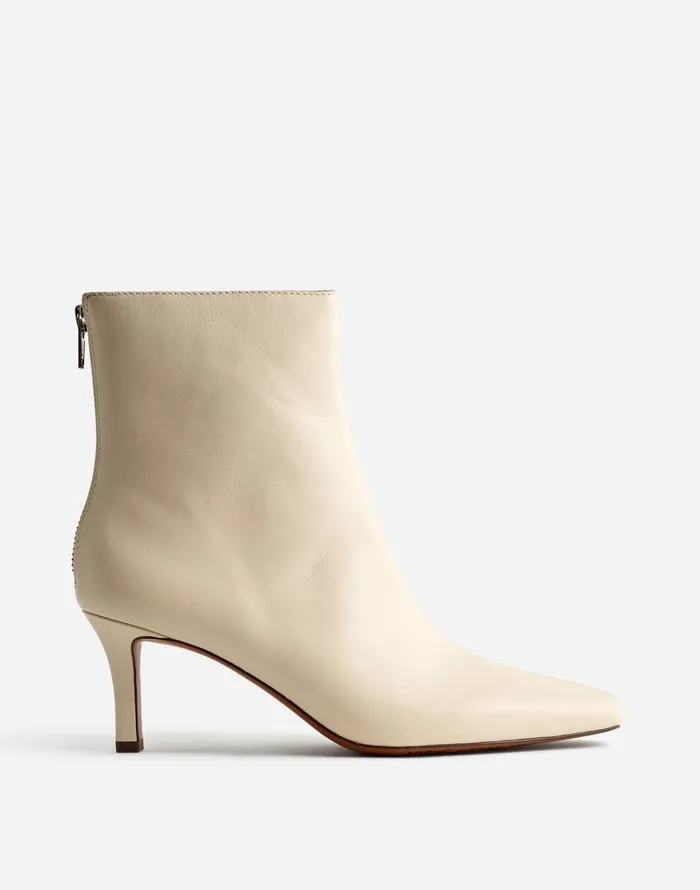Madewell The Dimes StilettoHeel Ankle Boot Ecru Women Boots