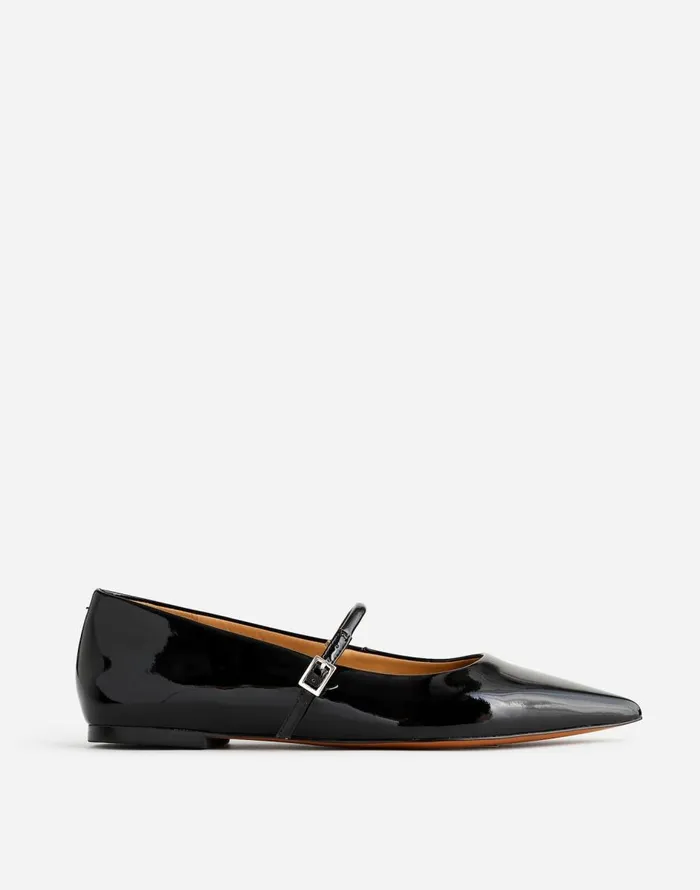 Madewell The Elsie Mary Jane Flat True Black Women Flats and Loafers