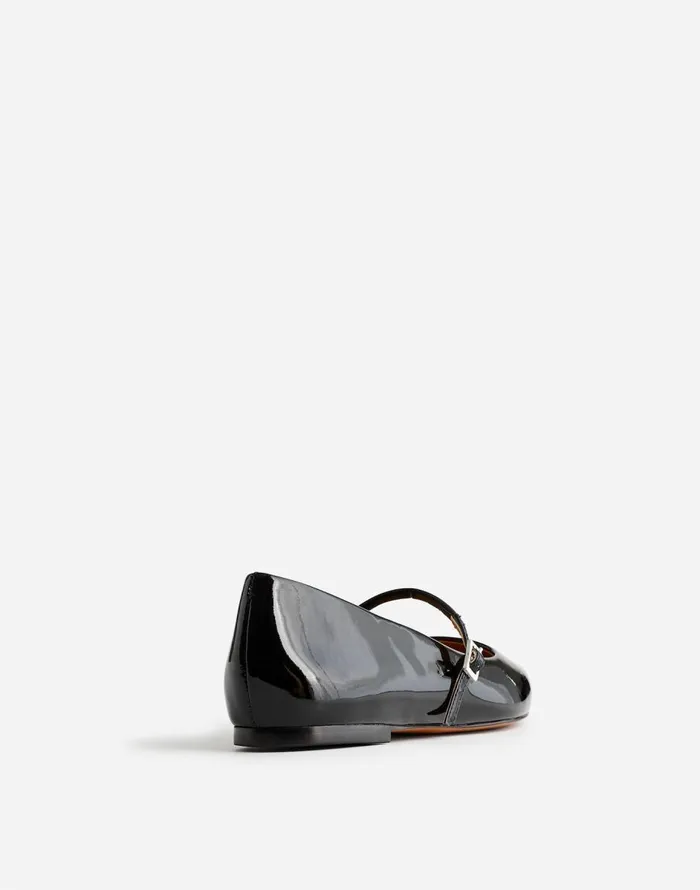 Madewell The Elsie Mary Jane Flat True Black Women Flats and Loafers