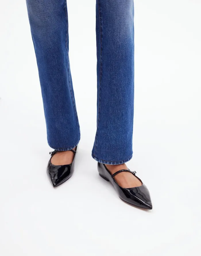 Madewell The Elsie Mary Jane Flat True Black Women Flats and Loafers