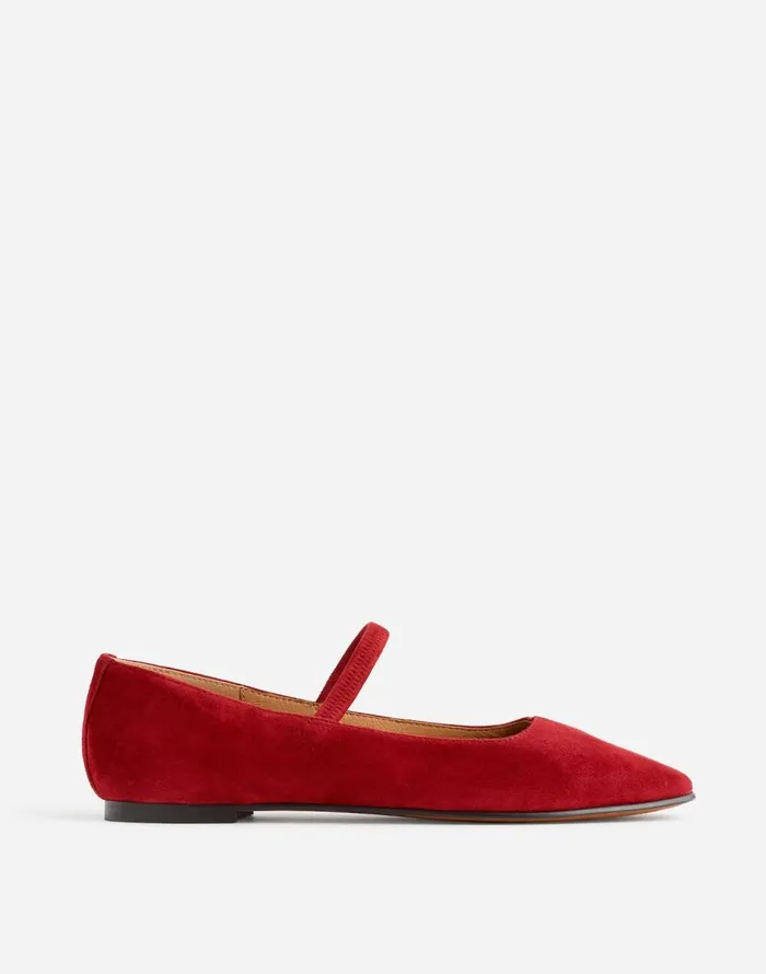 Madewell The Greta Ballet Flat Ruby Port Women Flats and Loafers