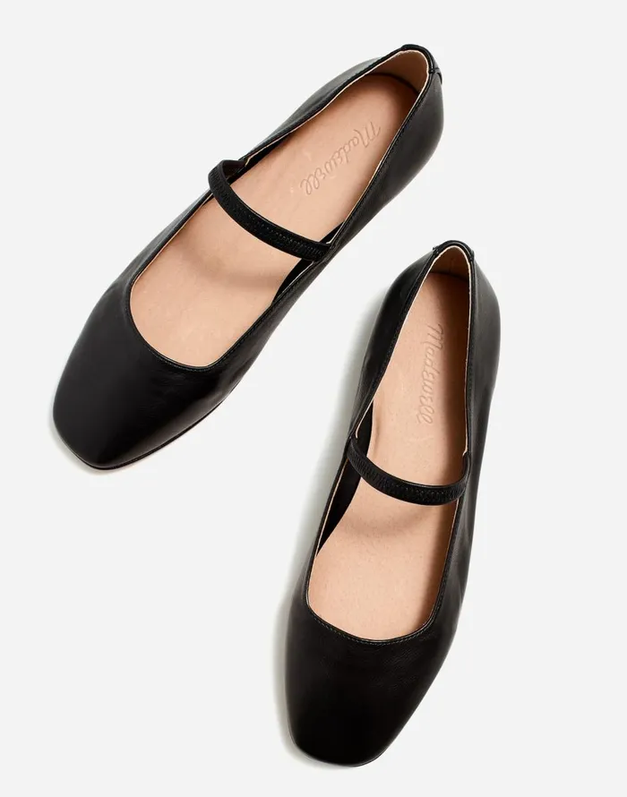 Madewell The Greta Ballet Flat True Black Women Flats and Loafers