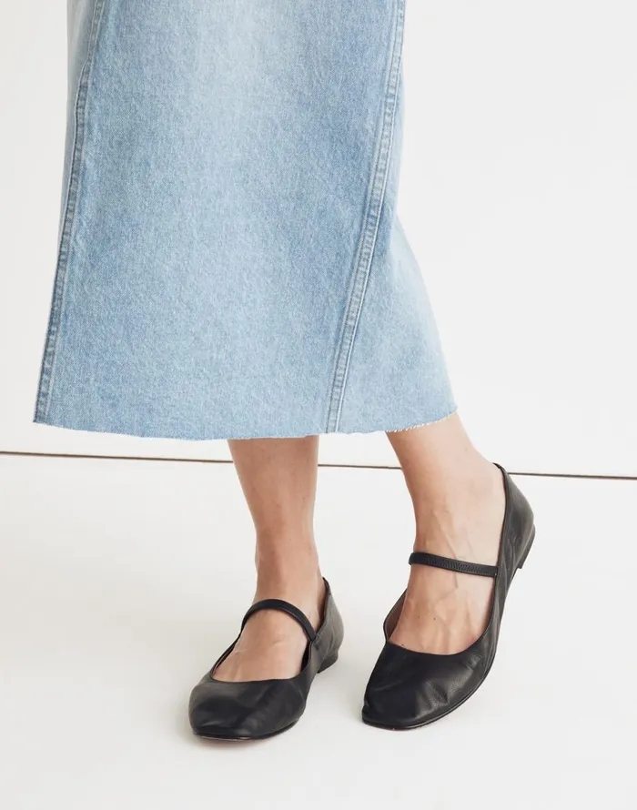 Madewell The Greta Ballet Flat True Black Women Flats and Loafers