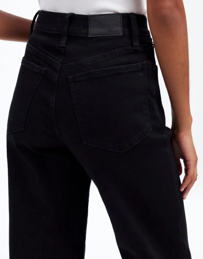 Madewell The Perfect Vintage WideLeg Jean Black Rinse Wash Women Jeans