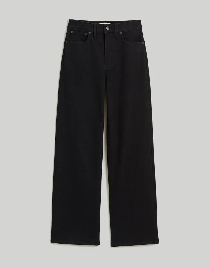 Madewell The Perfect Vintage WideLeg Jean Black Rinse Wash Women Jeans