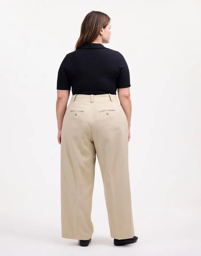 Madewell The Plus Harlow WideLeg Pant In Drapey Twill Vintage Khaki Women Pants