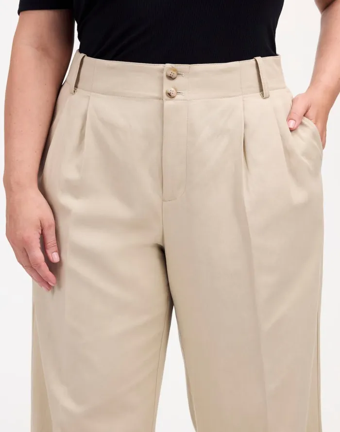 Madewell The Plus Harlow WideLeg Pant In Drapey Twill Vintage Khaki Women Pants