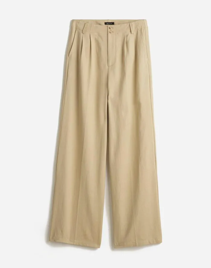 Madewell The Plus Harlow WideLeg Pant In Drapey Twill Vintage Khaki Women Pants