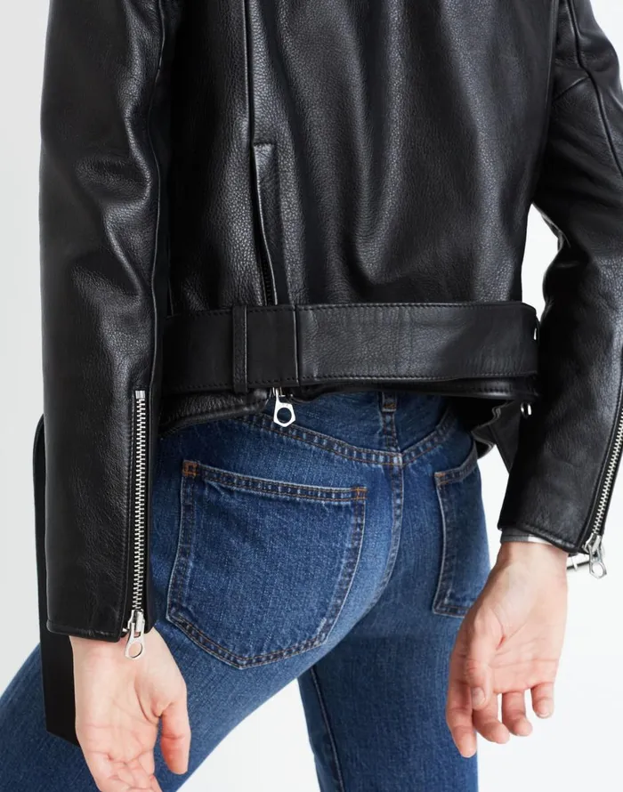 Madewell The Ultimate Leather Motorcycle Jacket True Black Women Coats Jackets