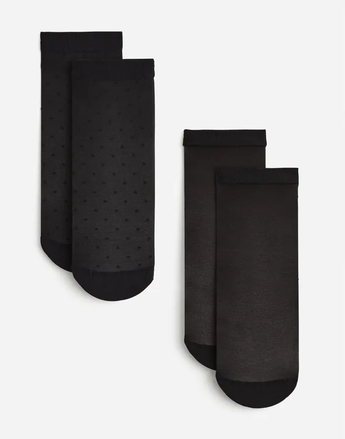 Madewell TwoPack Sheer Ankle Socks True Black Women Socks