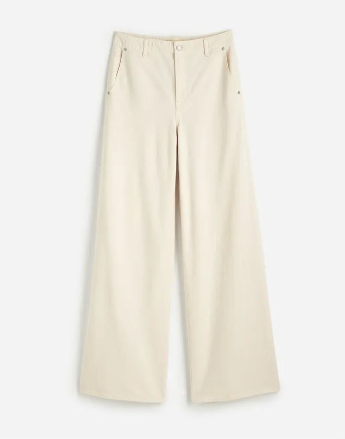 Madewell Wide Sweep Denim Trousers Vintage Ivory Women Jeans