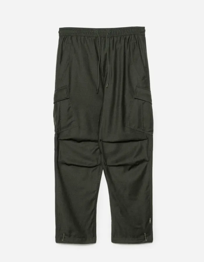 Maharishi Cargo Pants 6068 Merino Wool Cargo Track Pants Dark Olive 8211 Men
