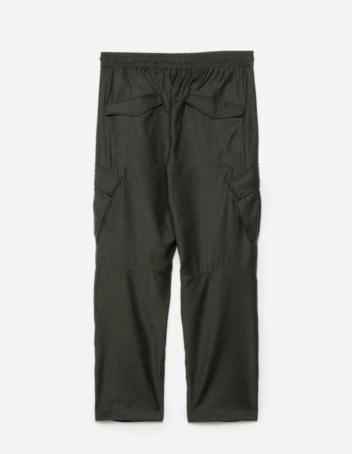Maharishi Cargo Pants 6068 Merino Wool Cargo Track Pants Dark Olive 8211 Men