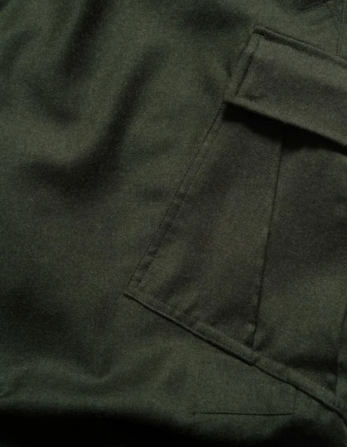 Maharishi Cargo Pants 6068 Merino Wool Cargo Track Pants Dark Olive 8211 Men