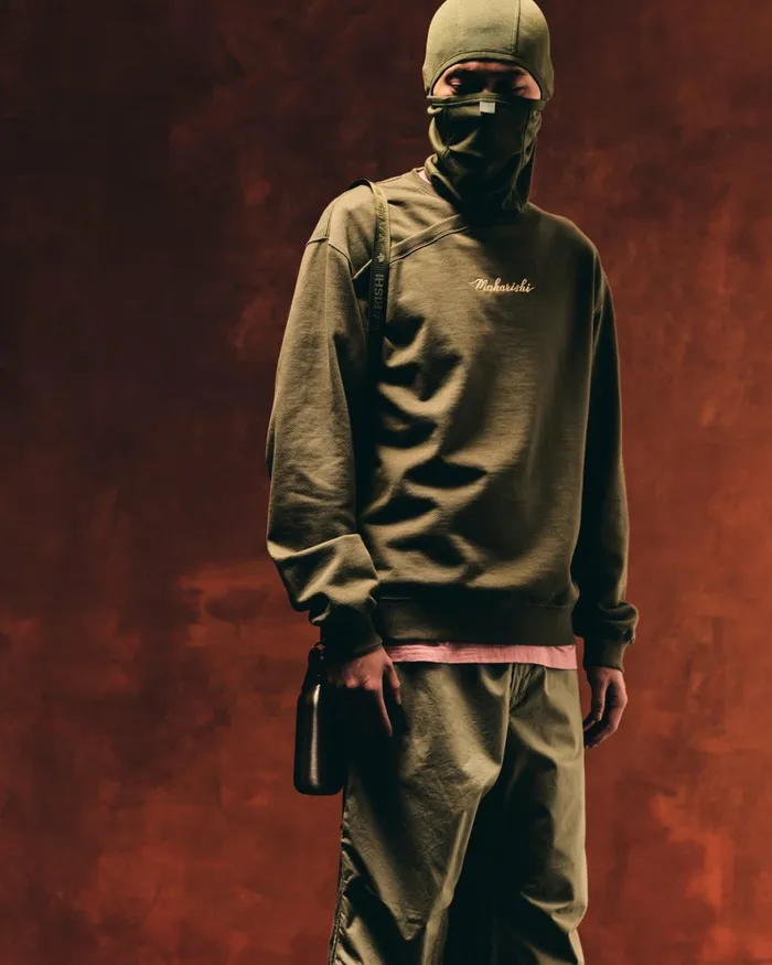 Maharishi Crew Sweats 6009 Caduceus Monk Crew Sweat Olive OG107F 8211 Men