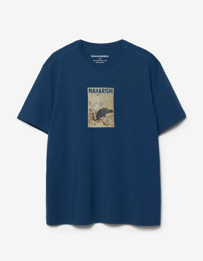 Maharishi Short Sleeve TShirts 1493 Black Crow White Heron TShirt Navy Blueprint 8211 Men Maharishi Short Sleeve TShirts 1493 Black Crow White Heron TShirt Navy Blueprint 8211 Men