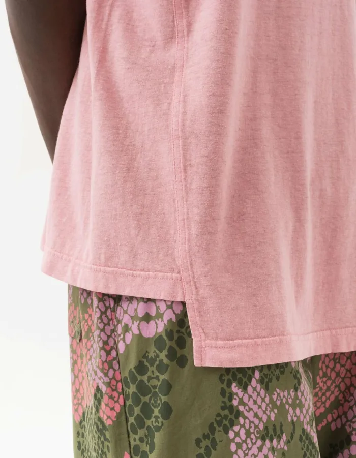 Maharishi Short Sleeve TShirts 6000 Monk Organic Hemp TShirt Pink 8211 Men