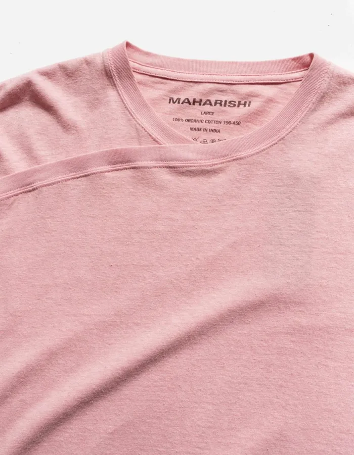 Maharishi Short Sleeve TShirts 6000 Monk Organic Hemp TShirt Pink 8211 Men