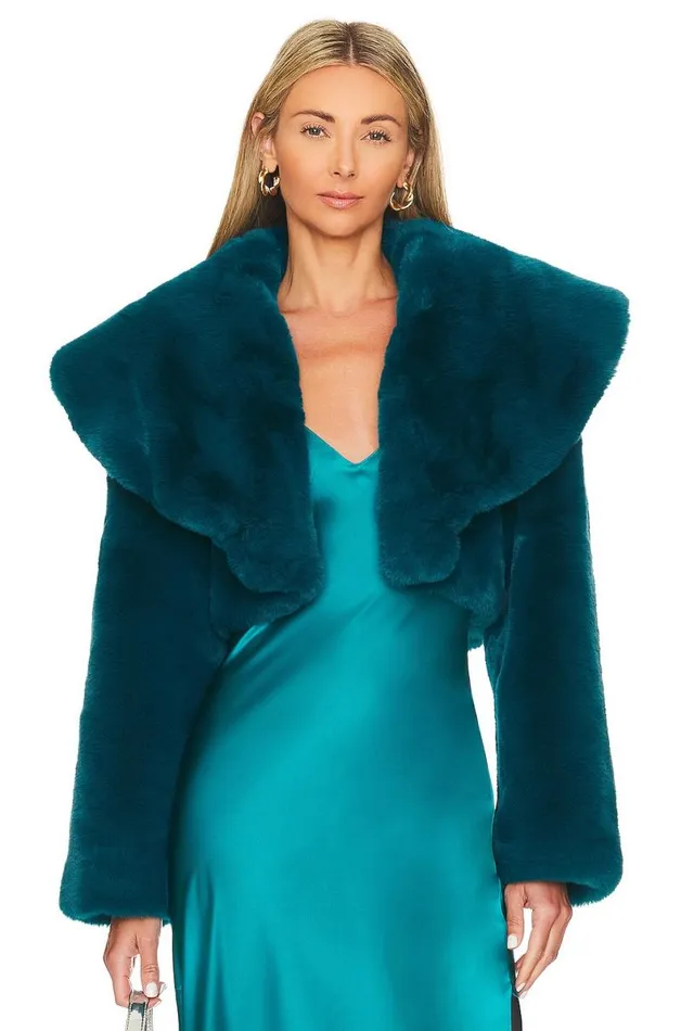 Mayfair Cropped Jacket Dark Teal Women Lovers and Friends Jackets and Coats