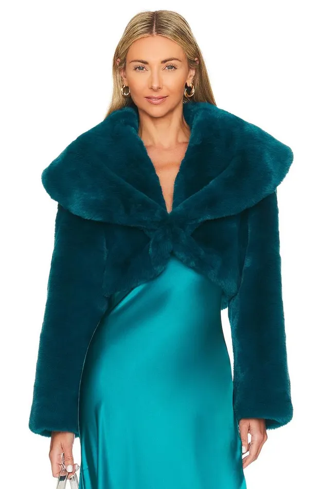 Mayfair Cropped Jacket Dark Teal Women Lovers and Friends Jackets and Coats