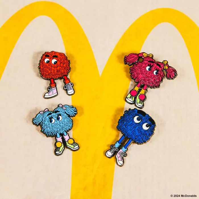 McDonald039s Vintage Fry Kids 4Piece Pin Set Unisex Loungefly Enamel Pins McDonald039s Vintage Fry Kids 4Piece Pin Set Unisex Loungefly Enamel Pins