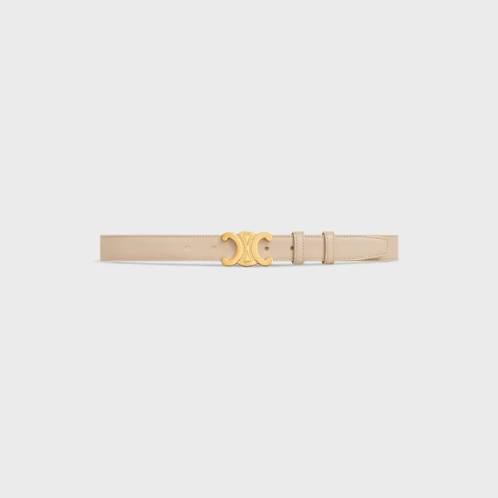 Medium Triomphe Belt In Taurillon Leather Nude Women CELINE BELTS