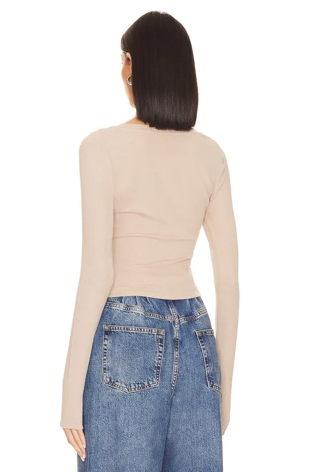 Megan Cropped Tee Stone Women Lovers and Friends Tops