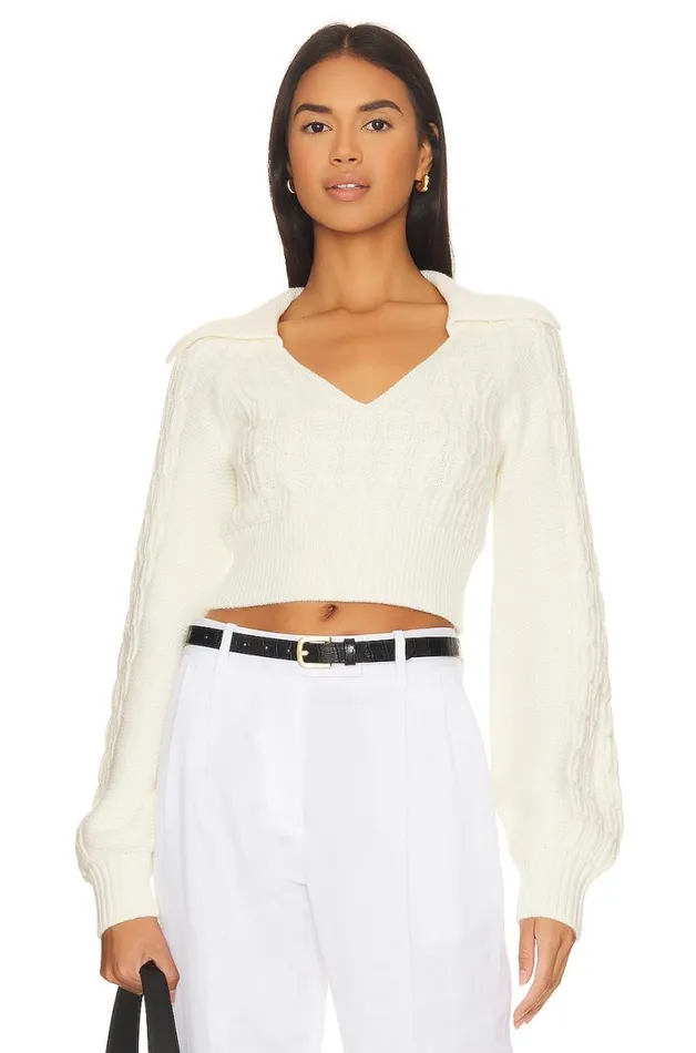Mel Cable Knit Sweater Ivory Women Lovers and Friends Sweaters and Knits