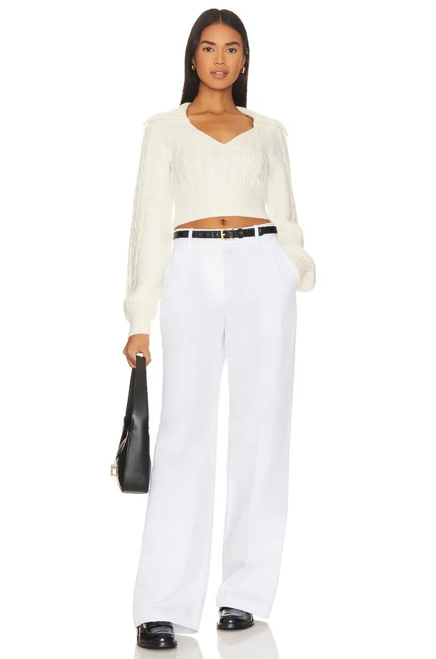 Mel Cable Knit Sweater Ivory Women Lovers and Friends Sweaters and Knits