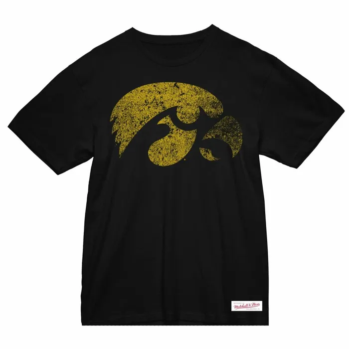 Men039s Collegiate Mitchell and Ness Big Logo Tee University Of Iowa