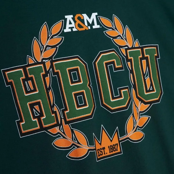 Men039s Collegiate Mitchell and Ness HBCU Wreath Tee Florida AandM University Men039s Collegiate Mitchell and Ness HBCU Wreath Tee Florida AandM University