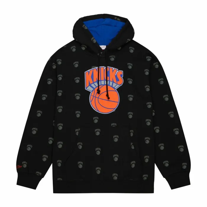 Men039s Hoodies and Sweatshirts Mitchell and Ness AOP Fleece Hoodie New York Knicks Men039s Hoodies and Sweatshirts Mitchell and Ness AOP Fleece Hoodie New York Knicks