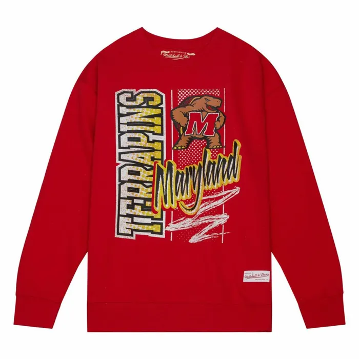 Men039s Hoodies and Sweatshirts Mitchell and Ness Halftime Script Crew University Of Maryland Men039s Hoodies and Sweatshirts Mitchell and Ness Halftime Script Crew University Of Maryland