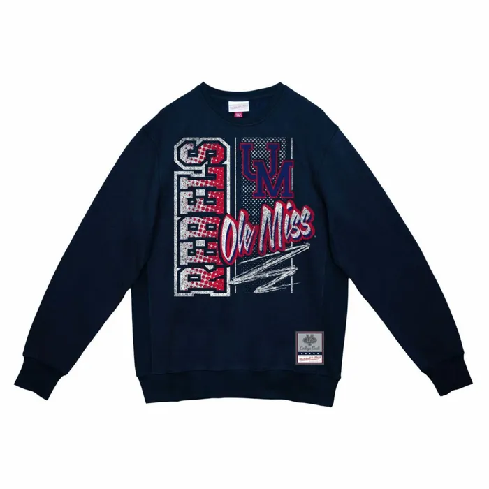 Men039s Hoodies and Sweatshirts Mitchell and Ness Halftime Script Crew University Of Mississippi Men039s Hoodies and Sweatshirts Mitchell and Ness Halftime Script Crew University Of Mississippi