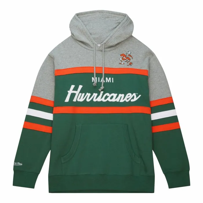 Men039s Hoodies and Sweatshirts Mitchell and Ness Head Coach Hoodie University Of Miami Men039s Hoodies and Sweatshirts Mitchell and Ness Head Coach Hoodie University Of Miami