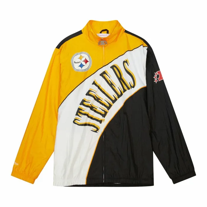 Men039s Jackets and Outerwear Mitchell and Ness Arched Retro Lined Windbreaker Pittsburgh Steelers Men039s Jackets and Outerwear Mitchell and Ness Arched Retro Lined Windbreaker Pittsburgh Steelers